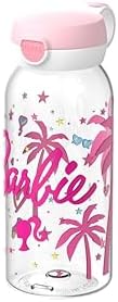 Mepal - Trinkflasche mit Klappdeckel Campus - 600 ml - Barbie | Deckel springt per Knopfdruck auf - Trinkflasche Kinder Kohlensäure Geeignet - Auslaufsicher und Spülmaschinengeeign