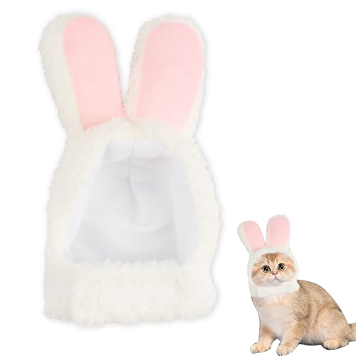 hhdatc Cute Cat Hat Costum Bunny Rabbit Hat with Ears for Cats & Small DogsRabbit Ears for Dogs Party Costume Easter Pet Accessory Headwear