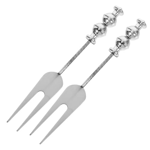 MUSISALY Unique Beadable Forks Stainless Steel Appetizer Skewers Elegant Tableware