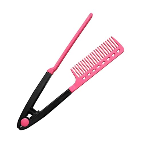 携帯用ストレートヘアブラシ 軽量コンパクト設計 旅行用 ドライ&ウェット両用 高温防止 すばやくストレートスタイル 毛艶アップ 傷みにくい すべての毛質対応 USB充電式 プレゼントに最適 (レッド)