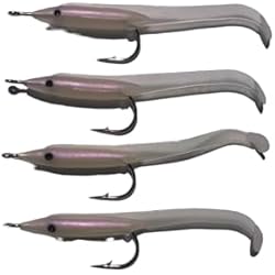 Señuelos Currican De Altura Señuelos de Pesca Spinning Mar 4 piezas Vinilo Flotante Artificiales, Señuelos cabeza plomada, Señuelos Currican. 65mm