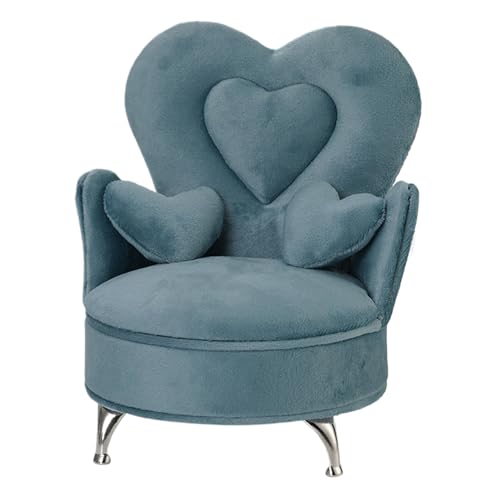 Meubles de Maison de poupée, canapé Maison poupée, Fauteuil en Velours Doux 12, 7 x 12, 7 x 15, 2 cm avec Rangement Multicouche, Meubles Anti-poussière p