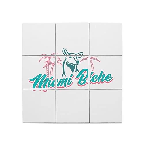 Carreaux céramique Miami plage carreau décoratif humour lot x9 faïence murale originale