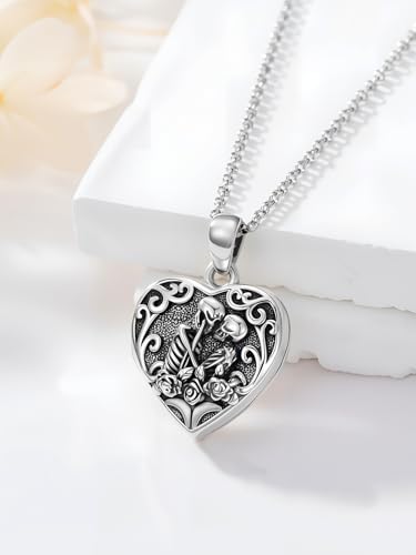 Personalized Heart Locket Necklace That Holds Pictures 925 Sterling Silver Custom Photo Lockets Necklaces Jewelry Gifts for Family Women Lover4