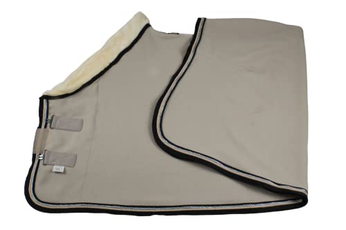 WAGNER Fleece Abschwitzdecke mit Fellkragen (Sand, 145)