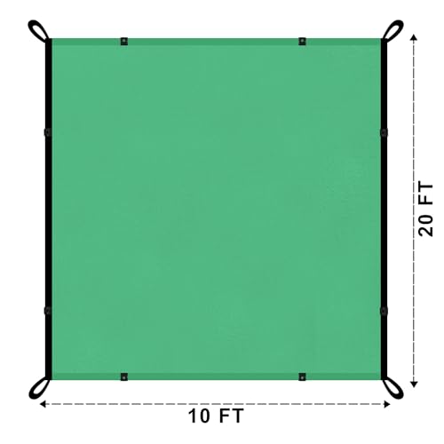 Image of Newtone Multipurpose Shade Net /Green Net - 75% Sunblock (10 ft x 20 ft) | UV Stabilized & Heavy Duty | Ideal for Terrace, Lawn, Balcony & Greenhouse - Green Color