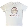 Rockoff Trade Men's The Beatles Flowers Logo & Drum T - Shirt, White (White White), X-Large #2