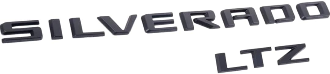 4pack for Silverado Plus LTZ Emblems 2019-2025 3D Letters Badges Compatible with Silverado (Gloss Black)