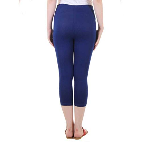 Image of PI World Women's Calf Length Cropped Leggings Cotton Lycra Fabric Slim Fit 3 /4th | Pants