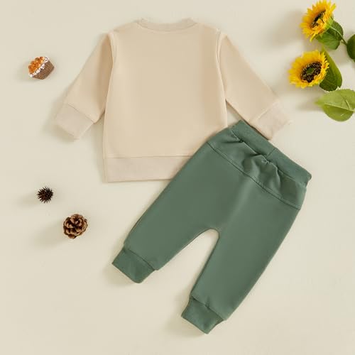 WZTYYDS Baby Boy Clothes Funny Letter Long Sleeve Sweatshirt Pullover Tops Joggers Pants Set Toddler Fall Winter Outfits3