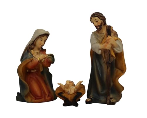 ZICOM Krippenfiguren Miniaturfiguren Heilige Familie Maria, Josef und...