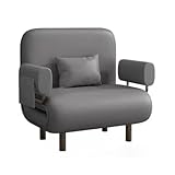 Kompaktes Klappbett Sofa Moderner wandelbarer Stuhl & Fußhocker Multifunktionales Gästebett mit Verstellbarer Rückenlehne für kleine Räume & Wohnungen - Platzsparende Lösung
