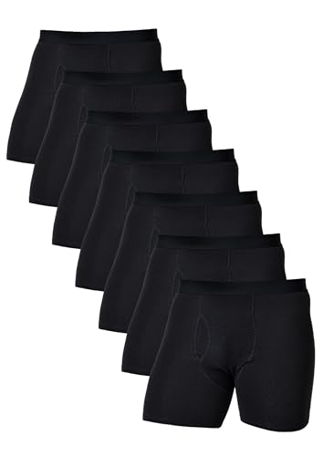 Comfneat Men's Boxer Briefs Comfy Underwear Stretchy Cotton Spandex Multipacks
