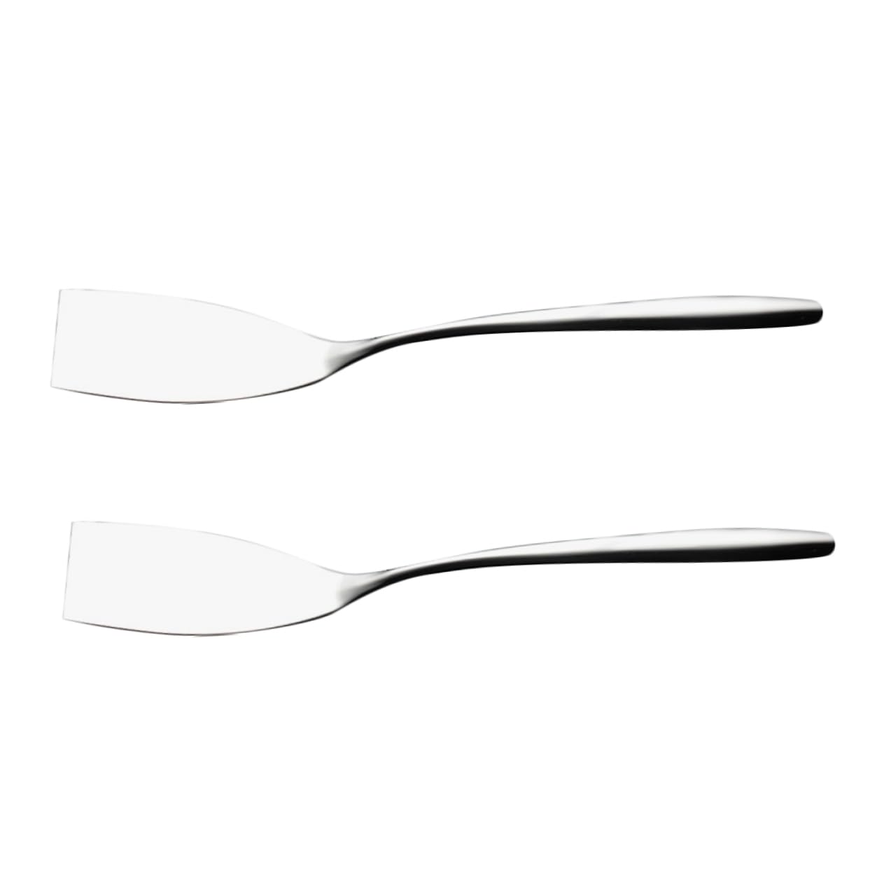 PRETYZOOM 5 Set Spatola per Friggere in Acciaio Inossidabile Pescare Spatola da Tornitore Scanalato Girauova per Pizza Cucina Grasso Flip Fabbricazione Silver 2 Pezzi*5