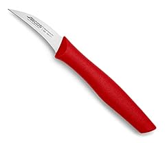 Arcos Coltello per Sbucciare le Patate in Acciaio Inossidabile per Cucina Professionale, Manico Ergonomico in Polipropilene, Lama 60 mm, Rosso, Serie Nova