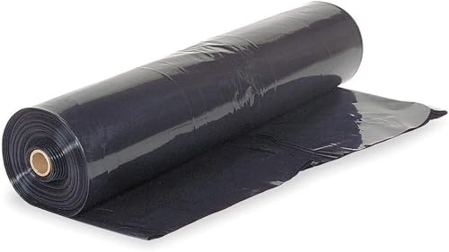 Farm Plastic Supply - Crawl Space Vapor Barrier - 10 Mil - Black Vapor Barrier, Thick Plastic Sheeting, Heavy Duty Polyethylene Film, Drop Cloth Covering for Crawlspace, Basement (10' x 100')
