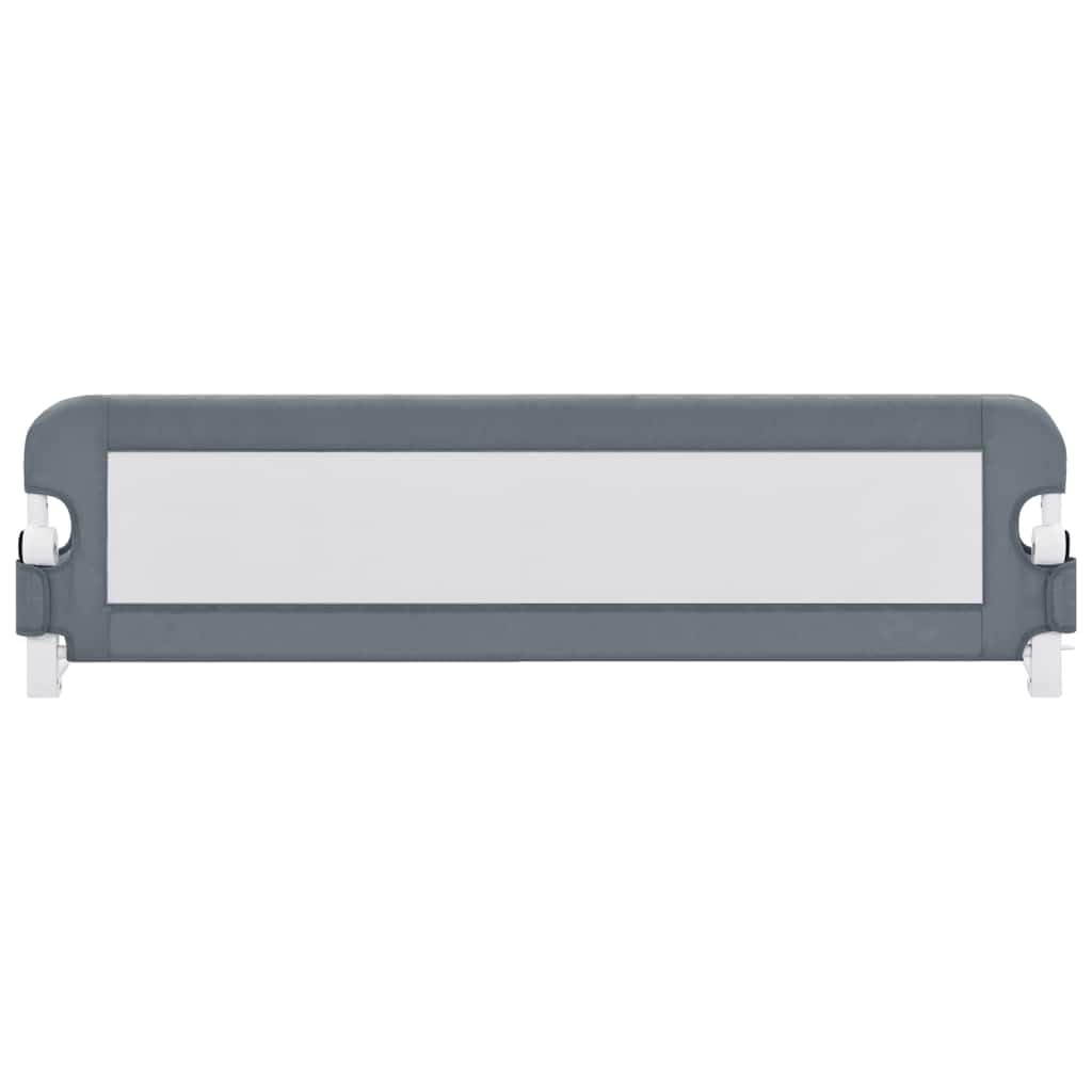 Kleinkind Bettschutzgitter Grau 120x42 cm Polyester klappbar höhenverstellbar atmungsaktiv Schutzgitter Rausfallschutz für Kinderbett Elternbett Familienbett Reisebett mit Barriere