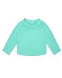 babygoal Baby Lake Blue Long Sleeve Rash Guard Shirt with UPF 50+ Sun Protection for Baby Toddler Boy & Girl Beach Pool Swimming SY04-18-24M-B