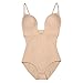 TiaoBug Body Schiena Nuda Donna Shapewear Reggiseno Invisibile Imbottito con Ferretto Bra Adesivo Spalline Regolabile Corsetto per Dimagrante Filo Aperto per Sposa Nudo D S