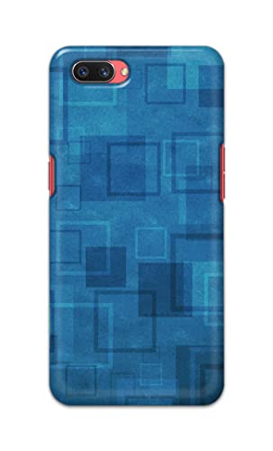 Image of Printed Hard Back Cover Case for Oppo A3s | Oppo A5 2018 | Realme C1 | Realme C1 2019 Back Cover (Plain Azure Blue) -203