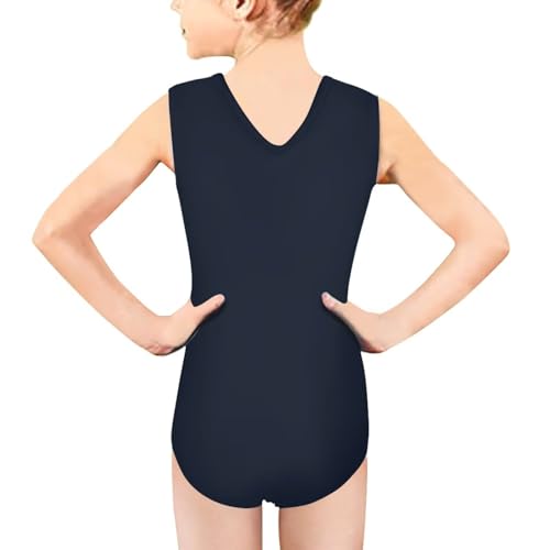 Image of Xpyiqun Swimsuits for Girls 3-14 V Neck Sleeveless Bathing Suit Summer Sport One Piece Swimwear Beach Swimming