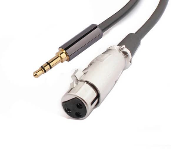 XLR Female to 3.5mm Stereo Mini Jack Audio Cable 30cm