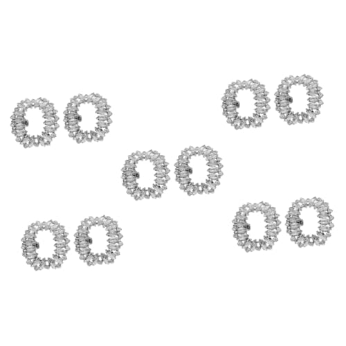 Clips de chaussures pour pompes en alliage brillant et boutons strass de haute qualité