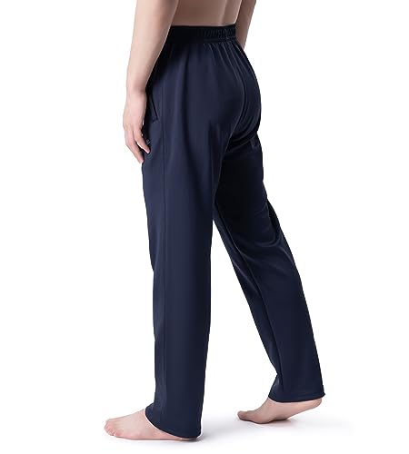 DEVOROPA Boys Sweatpants Open Bottom Water Resistant Youth Kids Track Athletic Running Pants Straight Leg Zipper Pockets3