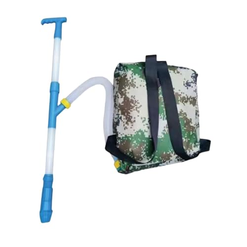 perfk Fertilizer Spreader Fertilizer Dispenser Fertilizer Distributor Fertilizer Backpack for Plants, Gardening, Planting, Blue PVC