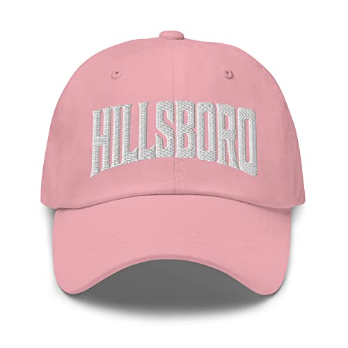 Hillsboro Oregon OR Embroidered Dad Hat Pink