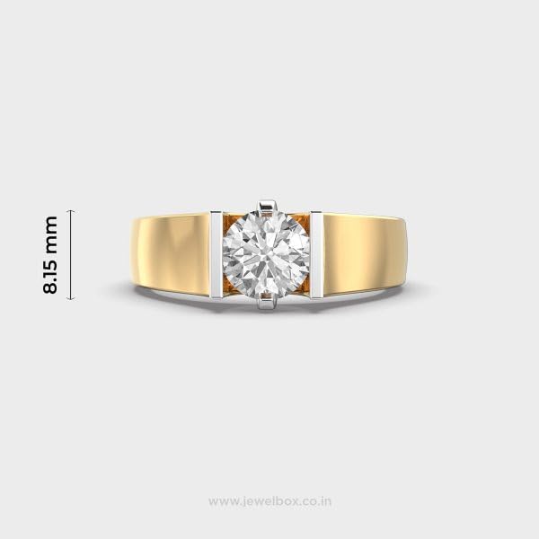 Bague moissanite argent 925 ronde plaqué or solitaire de luxe