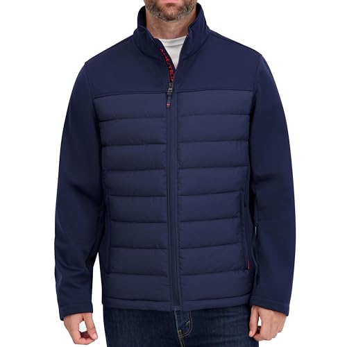 Image of Nautica Men's Lightweight Softshell Jacket - Bonded Fleece Lining, Regular, Big & Tall Sizes