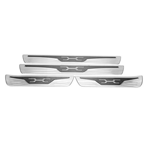 aqxreight - 4Pcs Stainless Car Door Sill Scuff Plate Kick Pedal Protectors Fits for Harrier Venza XU80 2020 2021