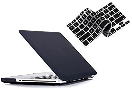 RUBAN Case Compatible with Old MacBook Pro 15 inch 2011 2010 2009 Release A1286, Plastic Hard Case Shell and Keyboard Cover for Older Version MacBook Pro 15 Inch with CD-ROM - Black