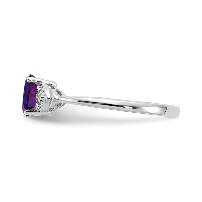 Bague améthyste ovale en argent 925 massif et pierre 0.9 ct