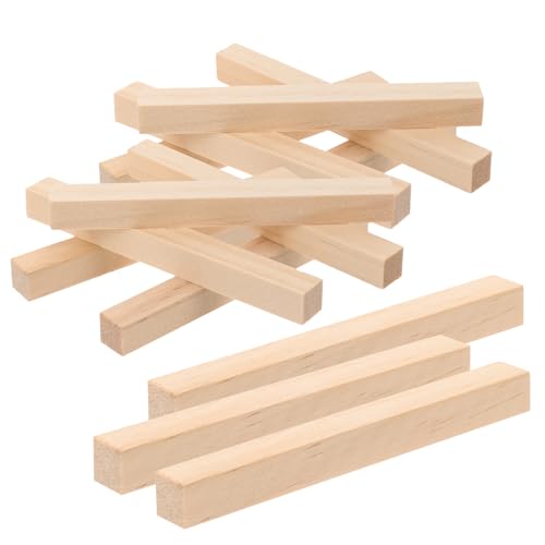 Cabilock Palitos de Madera para Manualidades 30 Piezas 10X1X1 CM Madera sin Tratar Postes Artesanales para Bricolaje Decoración y Modelismo DIY Materiales Artesanía
