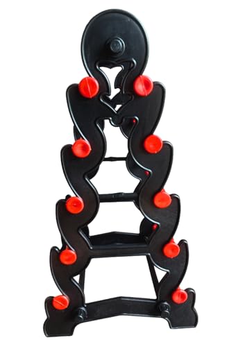 5 step 10 section (Black with Red) Plastic Bangle Stand | Jewellery Display Stand | Bangle display rack | Bangle stand for wardrobe | Dressing Table Stand | Bangle Hanging Stand.