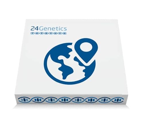 24Genetics - DNA Ancestry Test Kit - 1500+ Regions Worldwide - Genetic Testing - Includes at-Home Saliva Collection kit