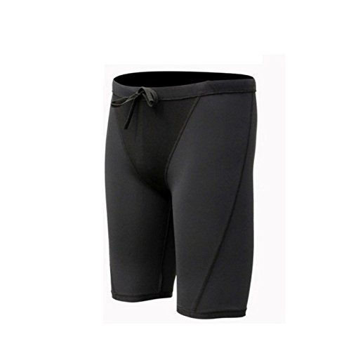 Men Competitive Swim Trunks Shark Skin Swimwear -Black-XL-image-41