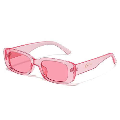 JASPIN Rectangle Sunglasses for Women Men Trendy Y2k Retro 90s Sun Glasses UV Protection Cool Square Frame