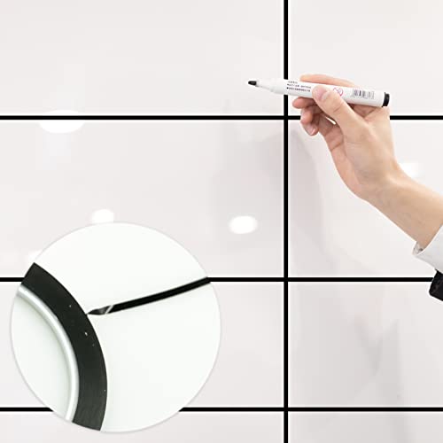 10 Stück Whiteboard-Klebeband, Raster-Markierungsband, 3 mm breit, Grafikband, selbstklebendes Whiteboard, Rasterband, Diagrammband für Büro, Schule, Rastermarkierung (schwarz)