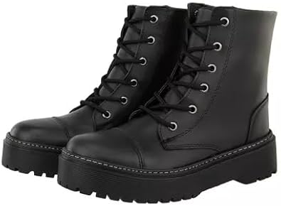 Bota Blogueira Coturno Feminina Retta Tendência Preto