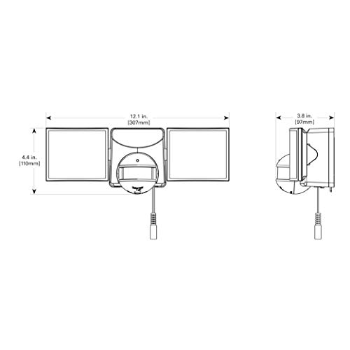 Halo Solar Outdoor Led Light – Motion Sensor – Flood & Security Twin Head Light – 180 Degree Coverage - Bronze #TOP3