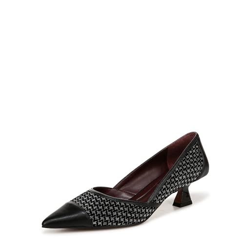 Franco Sarto Womens Darcy Pointed Toe Kitten Heel Pumps Pump Black Multi Woven 10 M