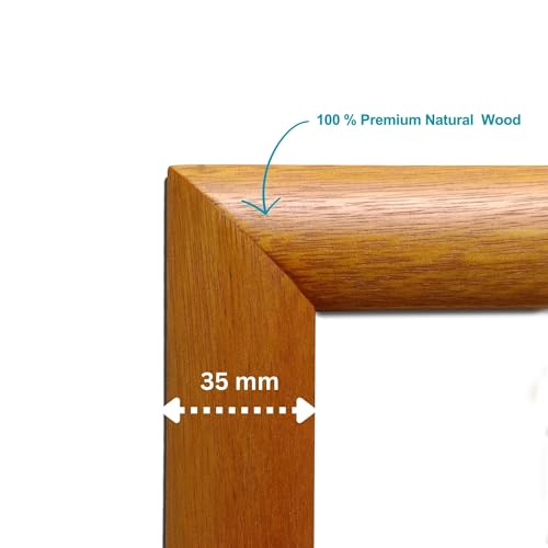 Image of Handmade Orange Wooden Photo Frame, 8 x 12 inch Display for Artworks, Pictures and Photos of Your Loved Ones, Best for Home, Office, Wall Decor, Living Room, Bedroom, Red Cedar