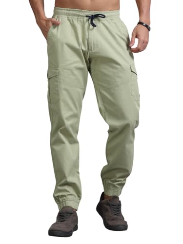 Image of U.S. Pitchers Mens Twill Laffer Cargo Joggers I 6 Pocket Utility Pants I Stylish Comfort Fit I 12 Colors I Sizes 30 to 38