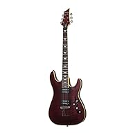 Solidbody Electric Guitar with Mahogany Body 2 Humbucking Pickups - Black Cherry Rosewood Fingerboard Maple Neck Maple