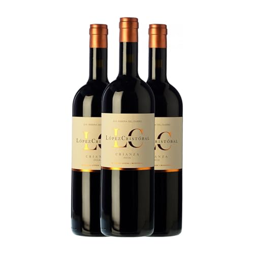 López Cristóbal Ribera del Duero Crianza 75 cl Vino tinto (Caja de 3 Botellas de 75 cl)