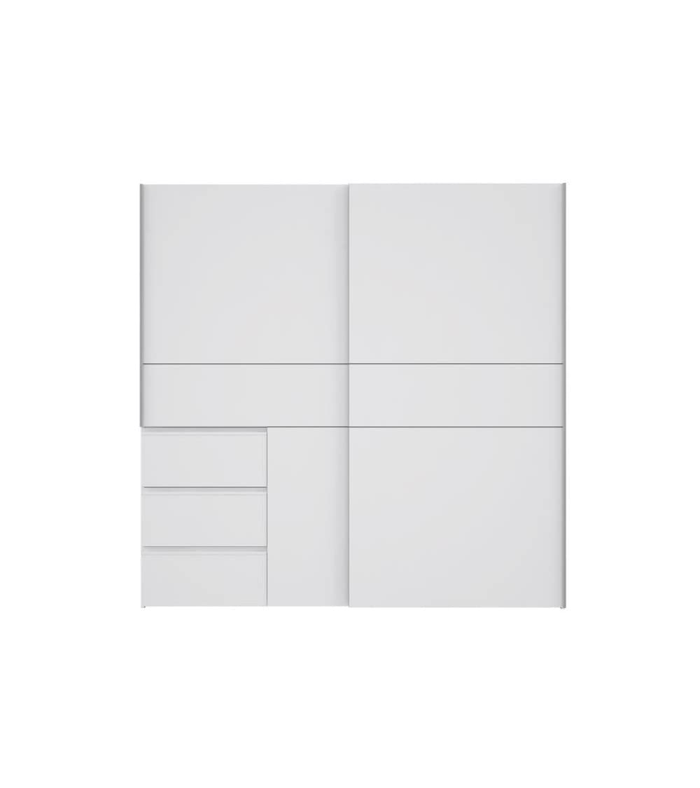 Forte Winn 2 Armario de Madera Blanco, 200,1 x 200,5 x 61,2 cm