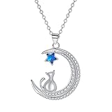 ❤Diseño Original❤: El gatito juguetón y lindo mira las estrellas en la luna, las personas debajo de la luna te miran, al igual que tú miras a los demás en la vida, los demás te miran con envidia, la luna y los gatos representan tu belleza y amabilidad, valora el ojos hermosos.